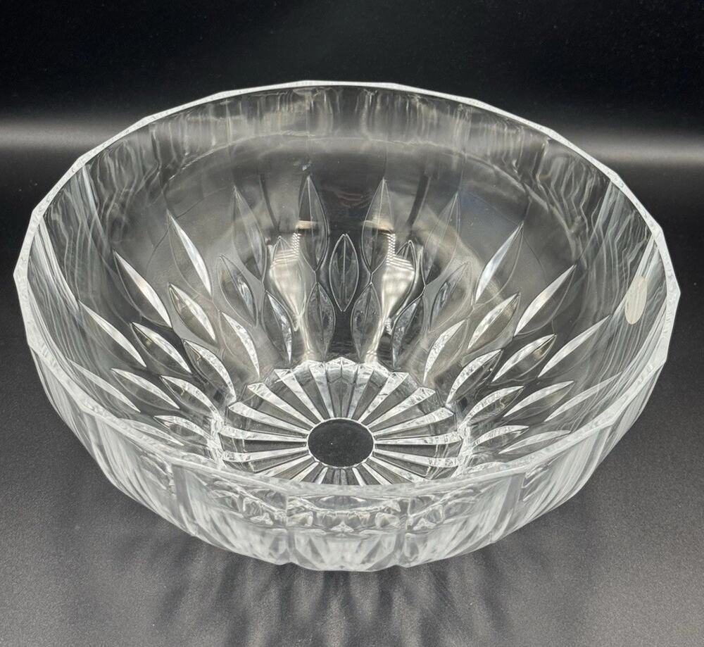 Cristal d’Arques Bretagne 9” Lead Crystal Serving Bowl France 24% PbO w/ Label
